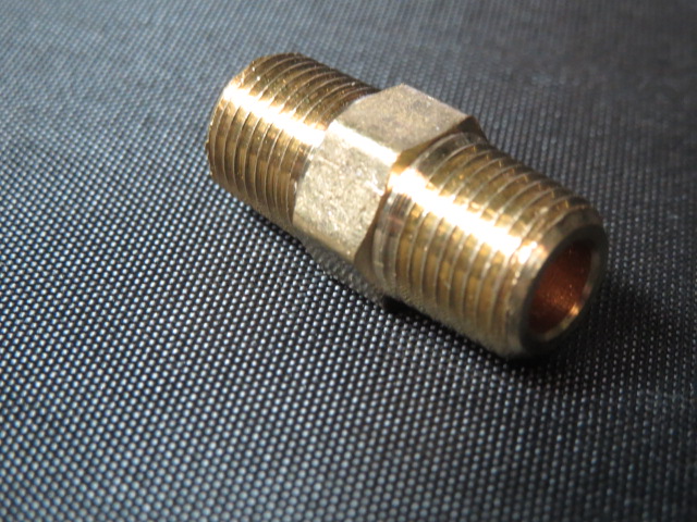 (image for) 1/2 BRASS HEX NIPPLE - Click Image to Close